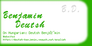 benjamin deutsh business card